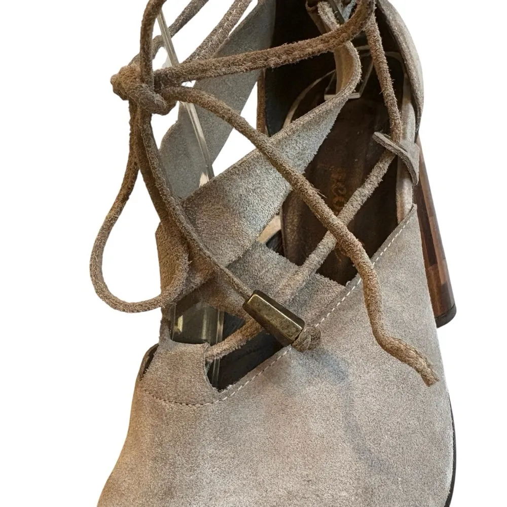 Free People Nouvella Wrap Taupe Heels Taupe, Sz EU39 - Image 16