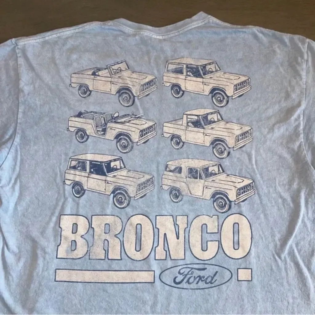 Ford Bronco Blue Graphic Tee - Image 2