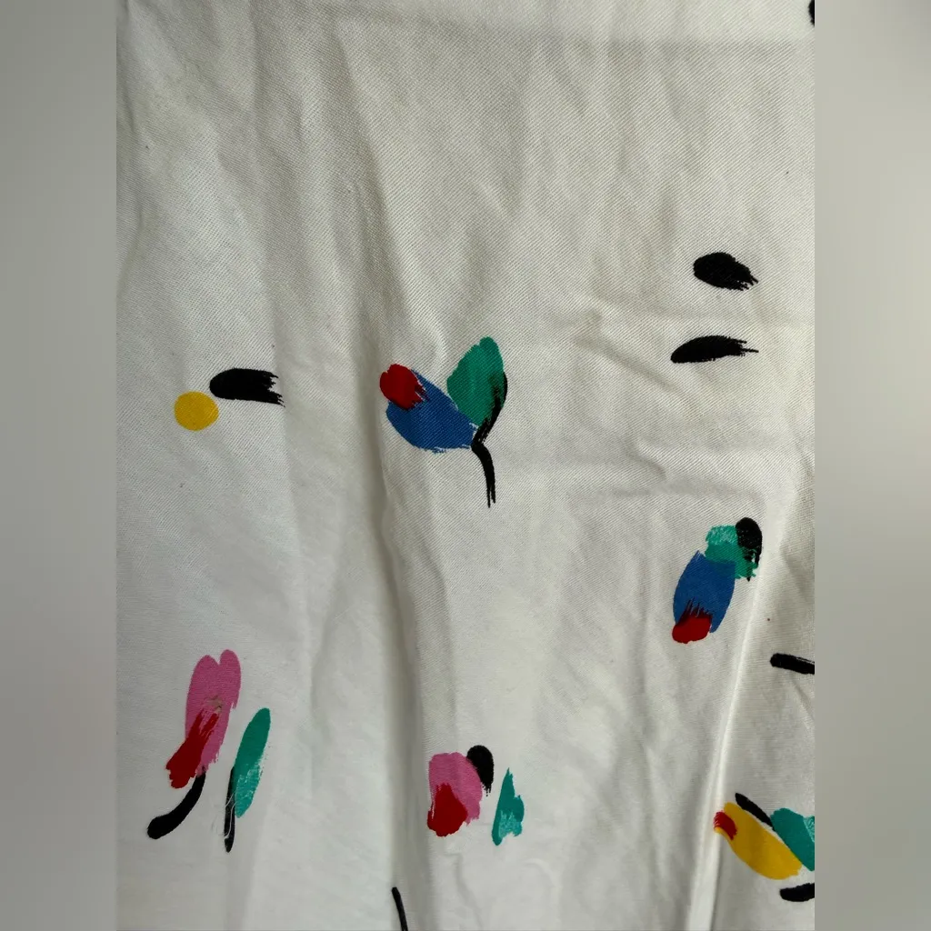 Vintage 1980s Sleeveless Summer Maxi Dress White Size L - Image 3