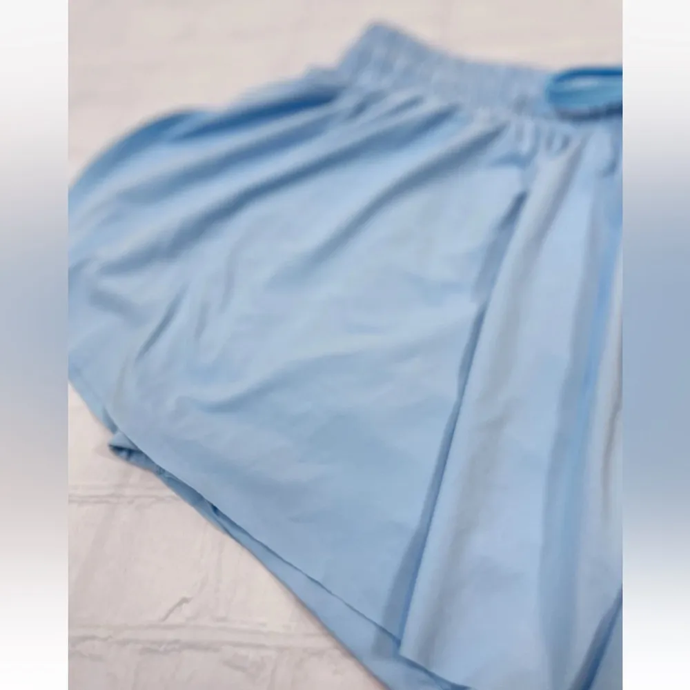 2 in 1 Flowy Athletic Short Skirt Workout Trendy Blue Spandex Comfort Woman’s XL - Image 7