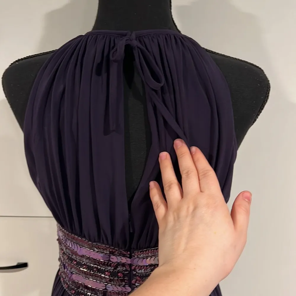 JS Boutique midi beaded dress.‎ Size 4 Purple - Image 8