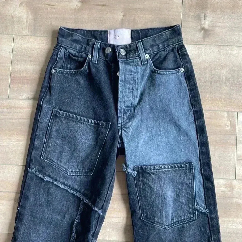 Revice Matchmaker / The One Patchwork Denim Jeans Sz 24 Fly Button - Image 3