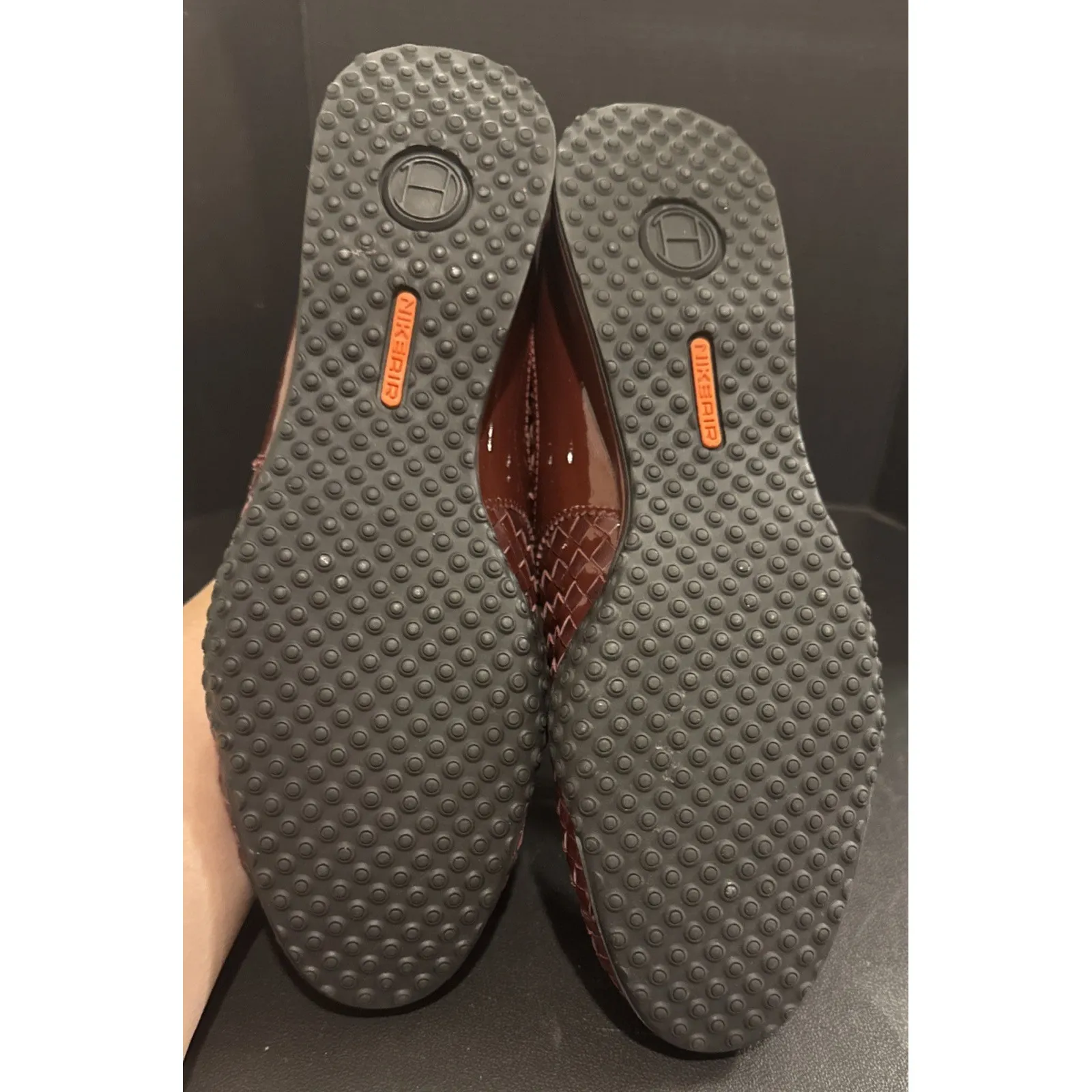 Cole Haan Womens Size 9 B Nikeair Sneakers Woven Lace Up Brown Rust Sporty - Image 7