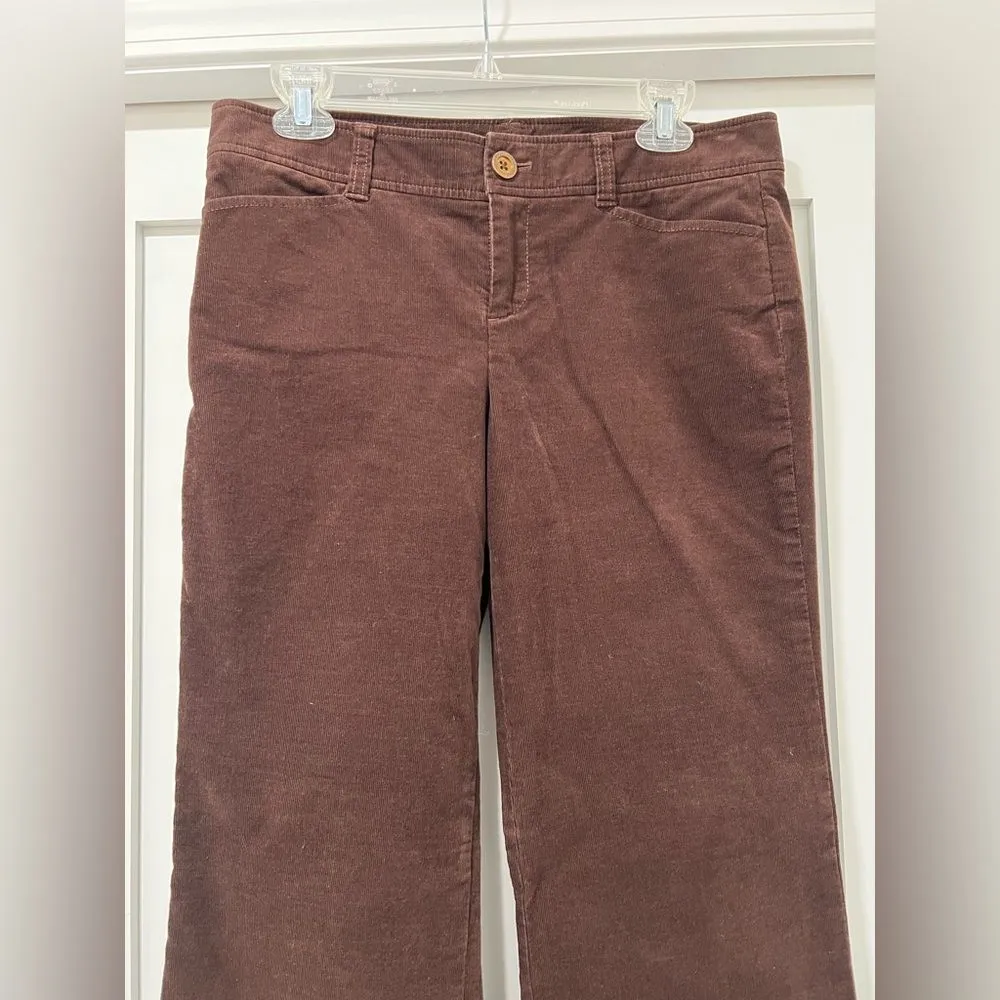Lilly Pulitzer Brown Corduroy Pants Size 8 - Palm Beach Fit‎ white label - Image 2