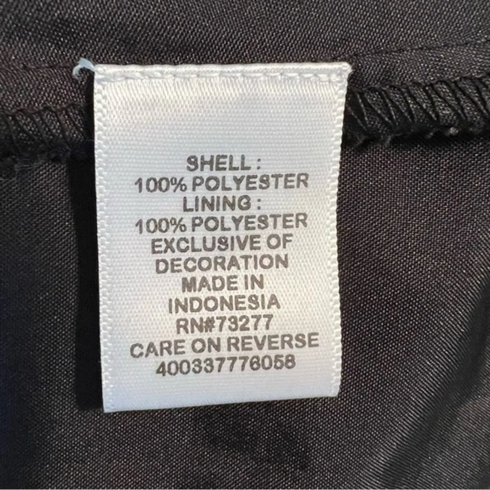 Elle Dress Black Polka Dot Chiffon High Low Fit & Flare XS Cocktail Office Chic - Image 13