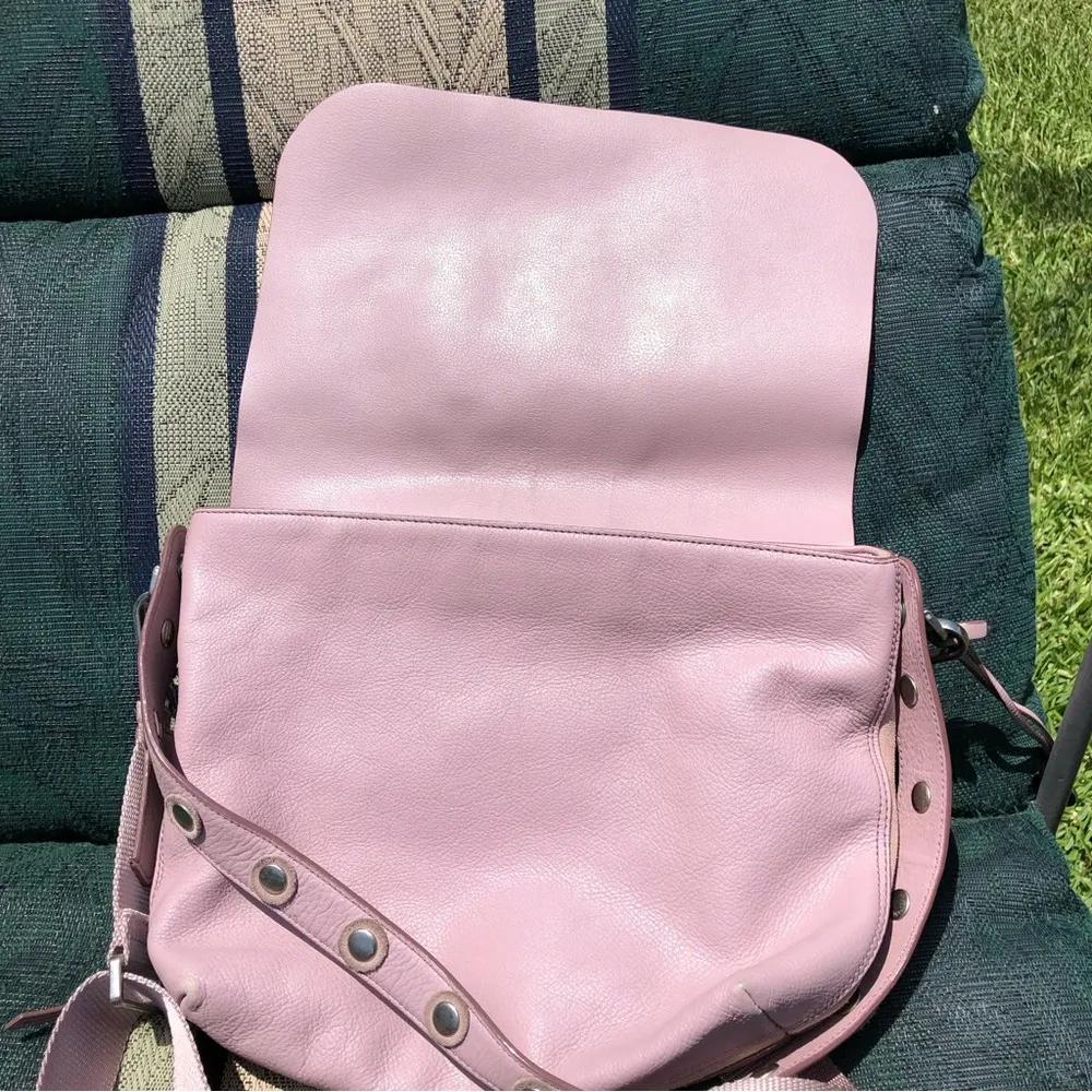 Fossil Maya Crossbody Suede Leather Lilac Purse - Image 13
