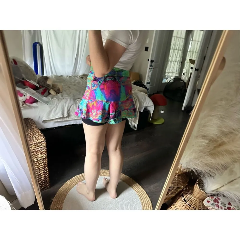 DonaJo Women’s Pink Green Blue 1 Multicolored Skort Skirt - Image 3