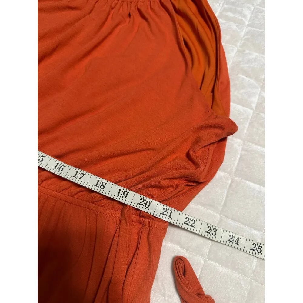 Loft Plus Sleeveless Sun Maxi Dress Plus SZ 22 Curvy Flowy Orange Graduation OSU - Image 8