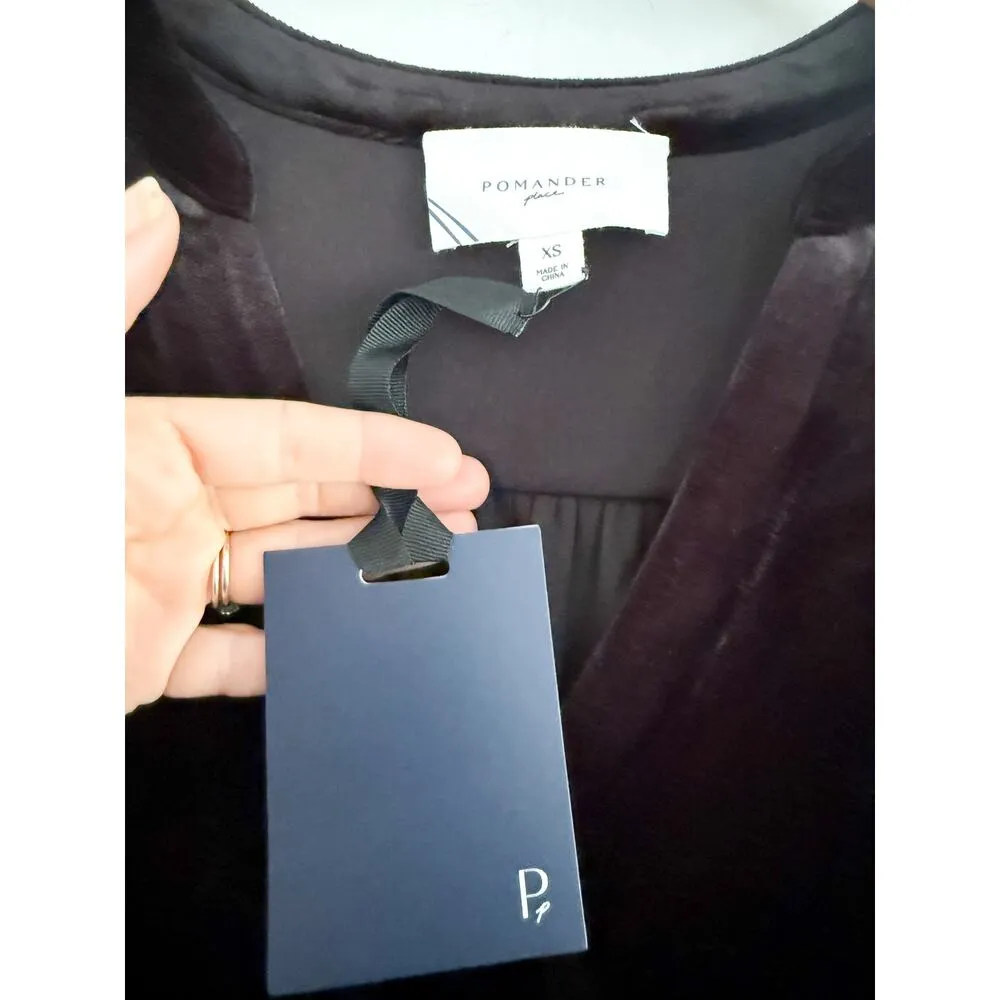 Tuckernuck | Pomander Place | NWT Black Velvet Kenzo Dress Black | Sz XS - Image 6