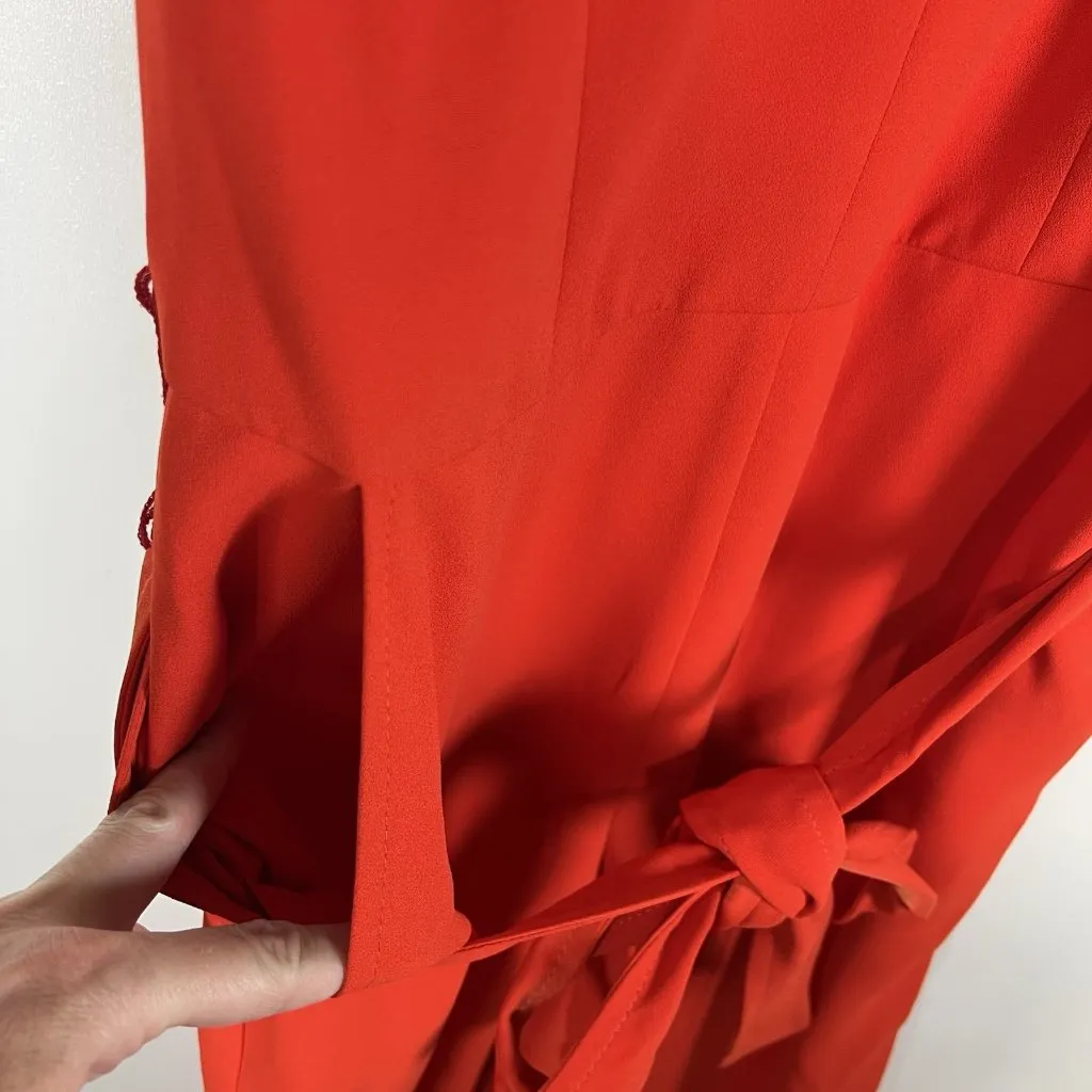 TRINA TURK Cropped Red Jumpsuit With Belt Women’s‎ Size 6 New With Tags Designer - Image 7