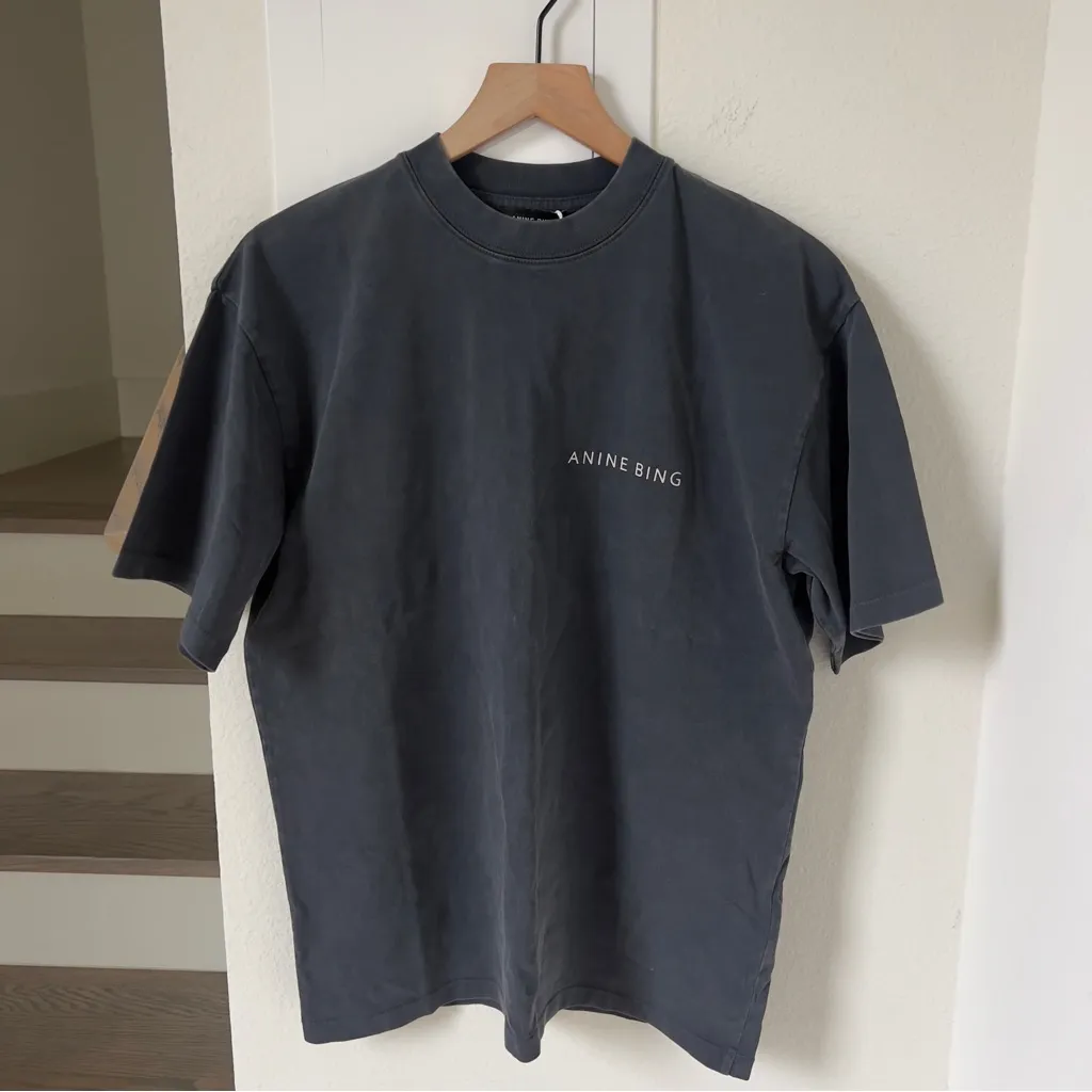 NWT ANINE BING Kent Tee Twisted Snake Graphic T-Shirt Tee in Washed Black - Image 3