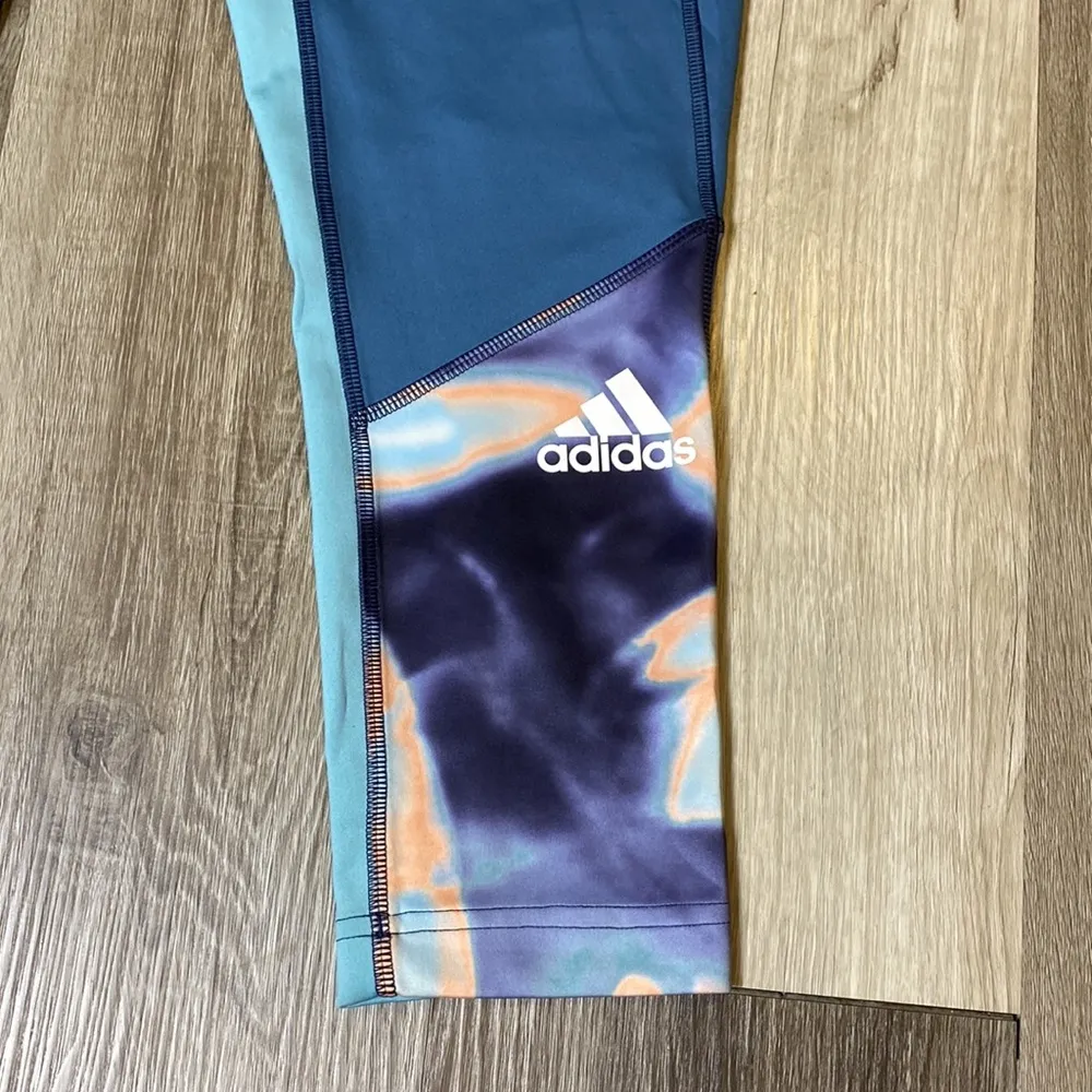 ADIDAS Primegreen womens Aeroready blue block athletic leggings size 1X - Image 3