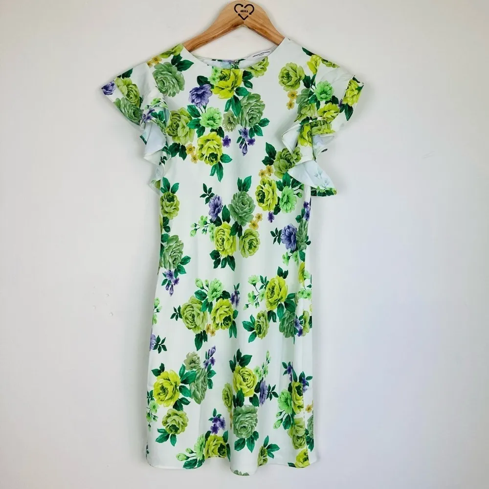 Amanda Uprichard Fiori dress in green floral “veranda” print. Size small - Image 4