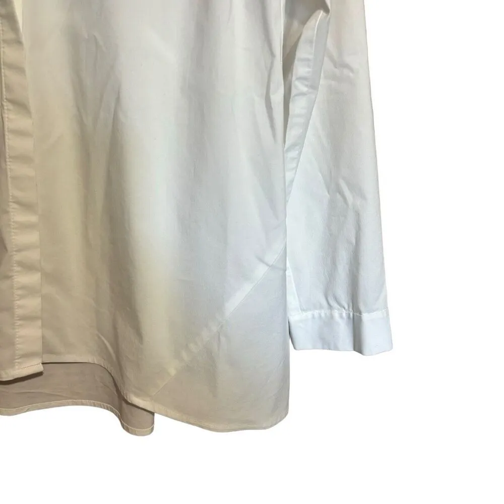 J Jill White Shirt Collection Womens XS Button Up Long Sleeve Stretch Blouse Top - Image 5