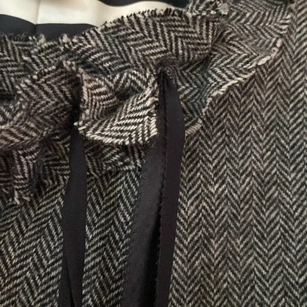 J Crew Cheshire Herringbone 100% Wool Crop Coat Size 6 Gray Black Classic Jacket - Image 7