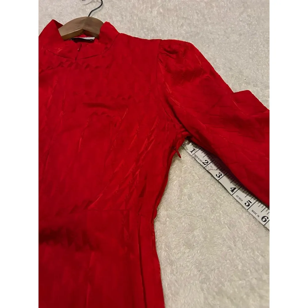 NWOT SANDRO Raya Satin Jacquard Midi Dress Size‎ 34 - Image 10