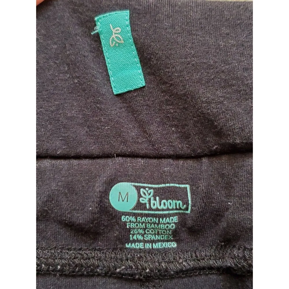 Reprise Bloom Leggings Women Medium Maternity Yoga Black Full Length Wide Leg Size undefined - Image 4