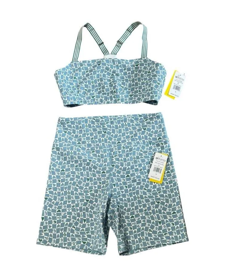 NWT! Eleven by Venus Williams Retro Revival Sports Bra & Biker Shorts - Image 4