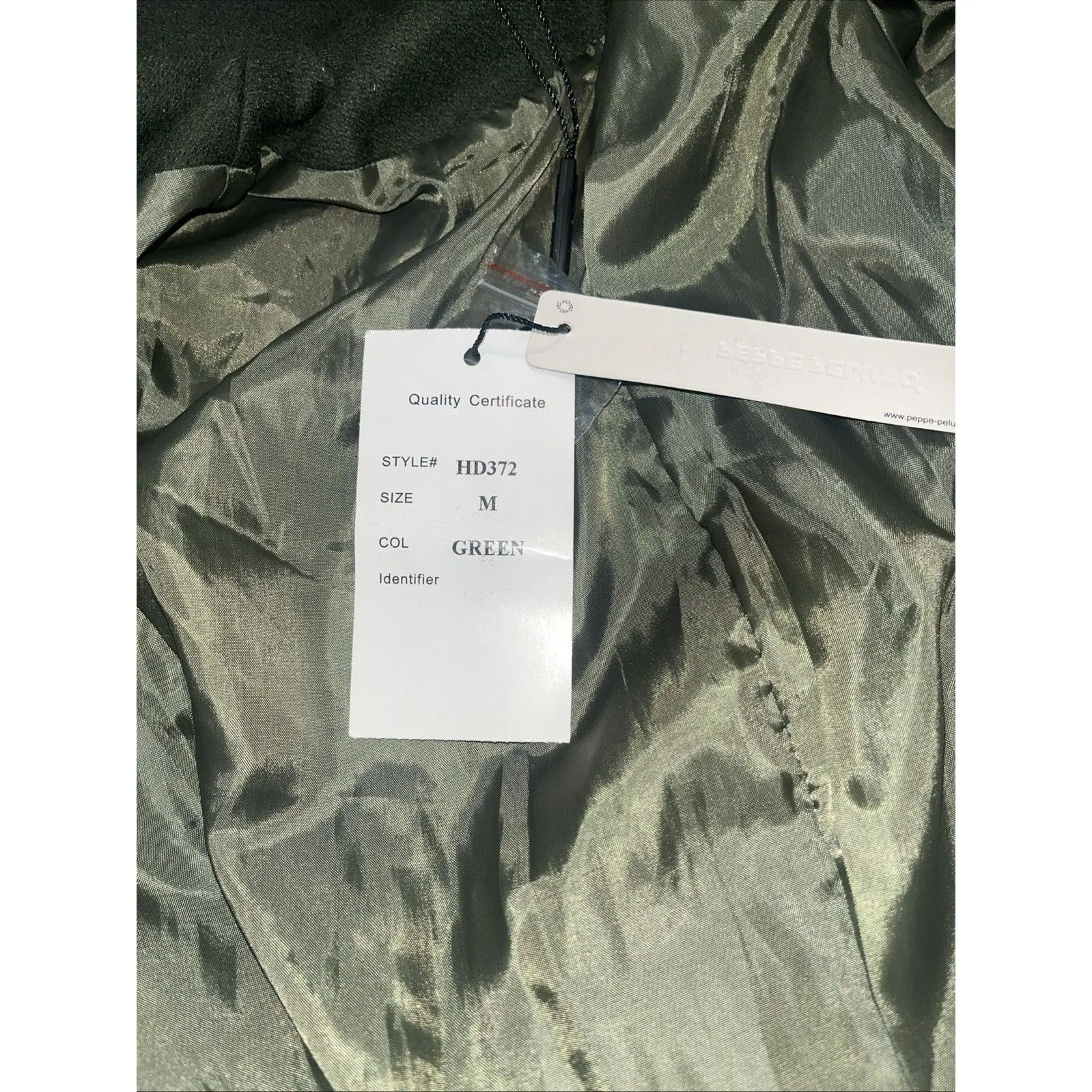 Peppe Peluso Women’s NWT Preppy Double Breasted Wool Blend Trench Coat Size M Green Size M - Image 10