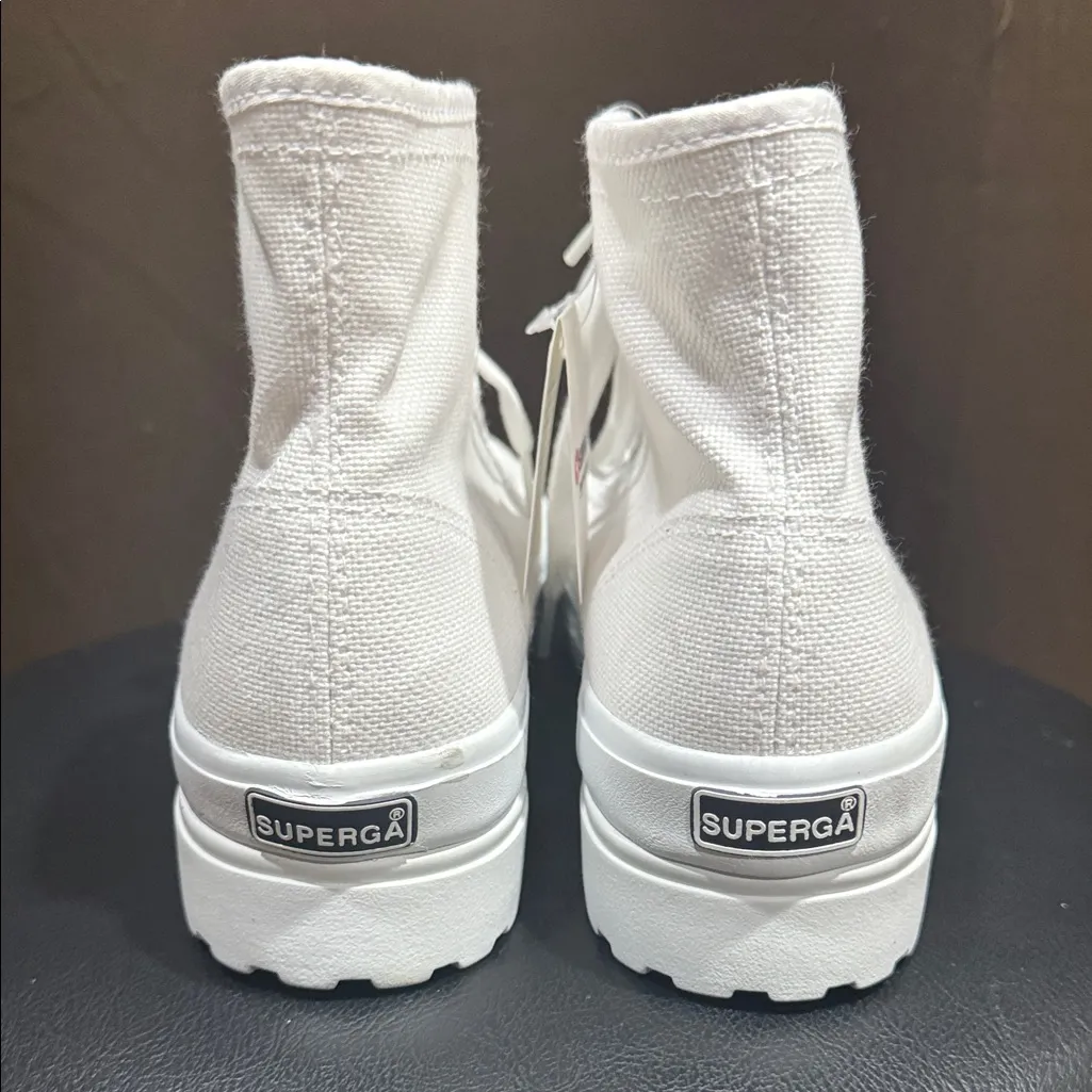 Superga Alpina Women or Men’s Classic White Canvas Sneakers, W 9 or M 7 1/2, NWT - Image 5