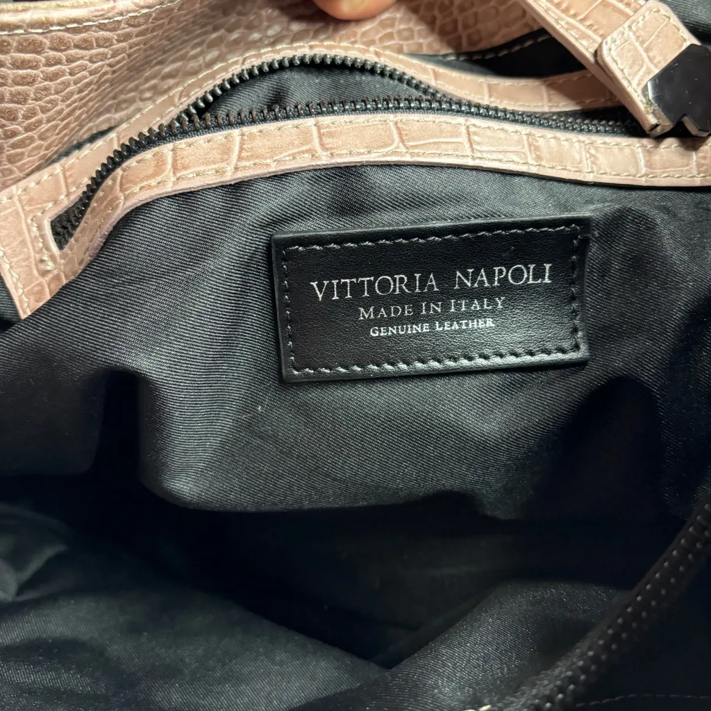 Vittoria Napoli‎ genuine leather Tote Bag Pink - Image 8
