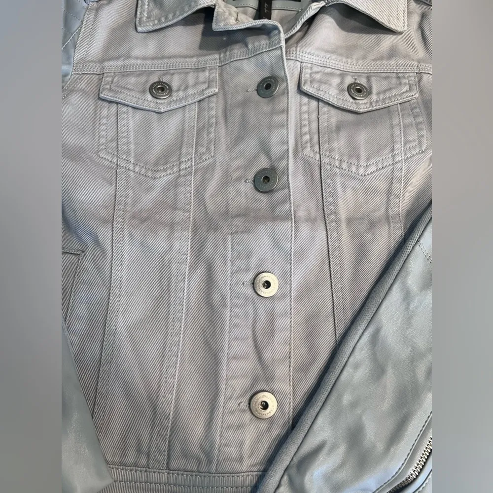 Bcbgmaxazria‎ Womens Jean jacket Moto style Size XS - Image 6