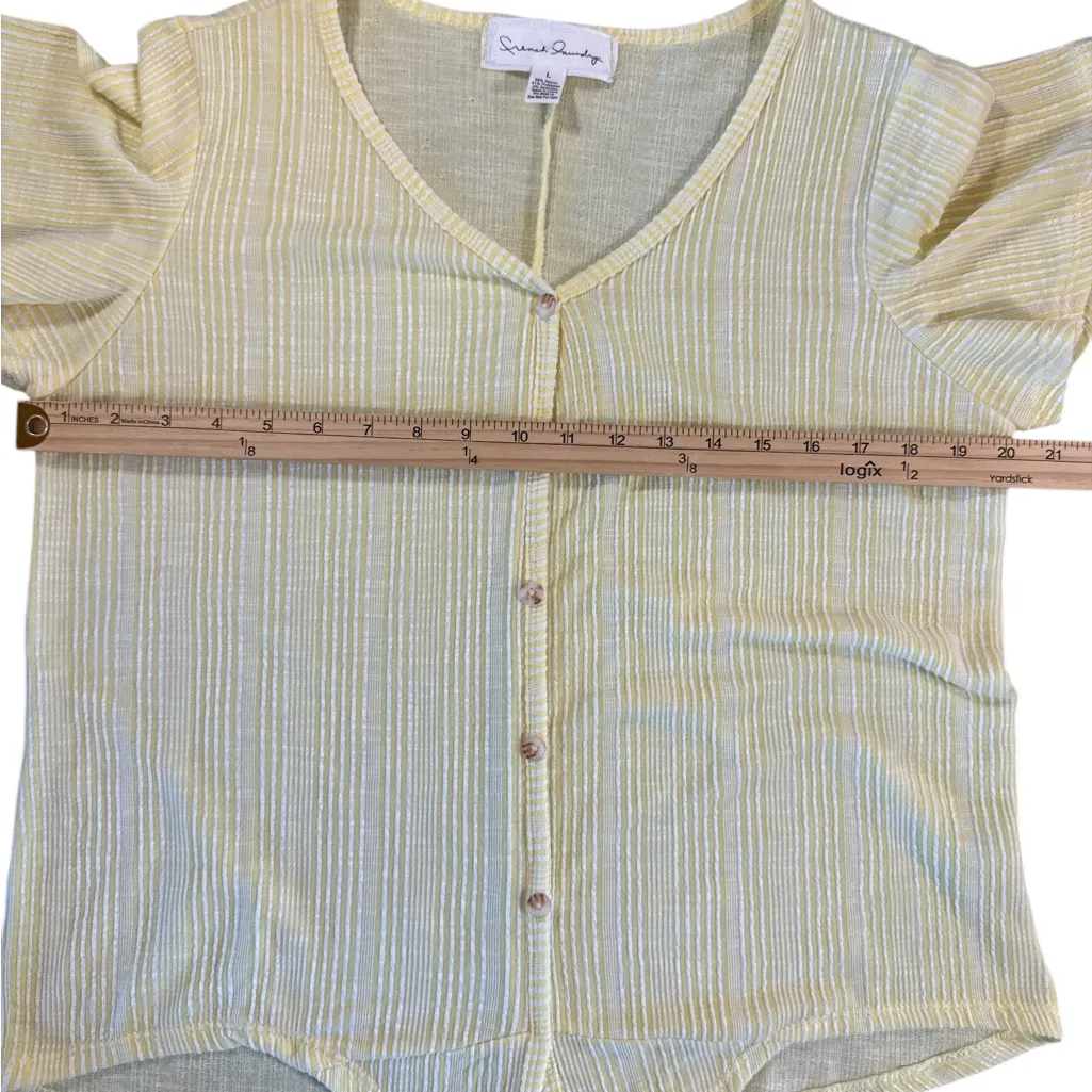 French Laundry Light Yellow and White‎ Rayon Blend - Image 5