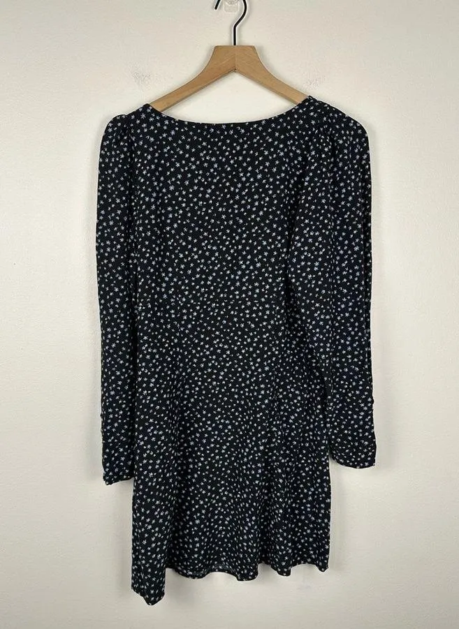 Madewell Seamed Long Sleeve Ditsy Floral Mini Dress Women’s 6 Easter - Image 4
