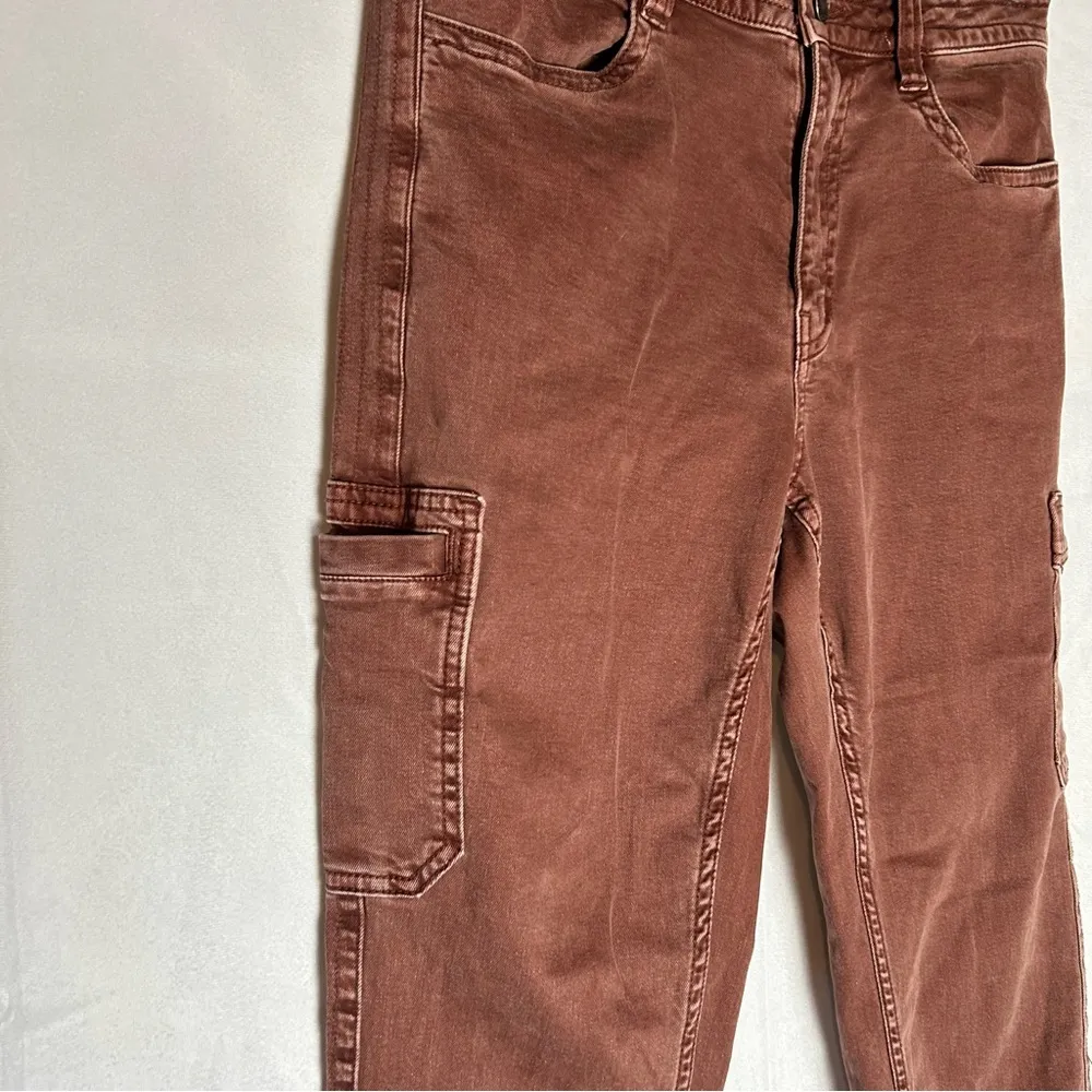 Prana Dark Burnt Red Cargo Pocket Pants Size 14 - Image 4