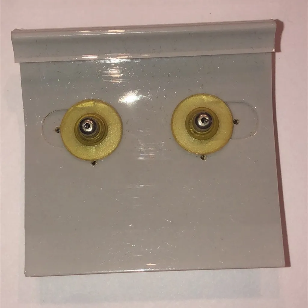 Vintage Black Enamel and Gold Tone CZ Rhinestone Retro Fan Earrings - Image 4