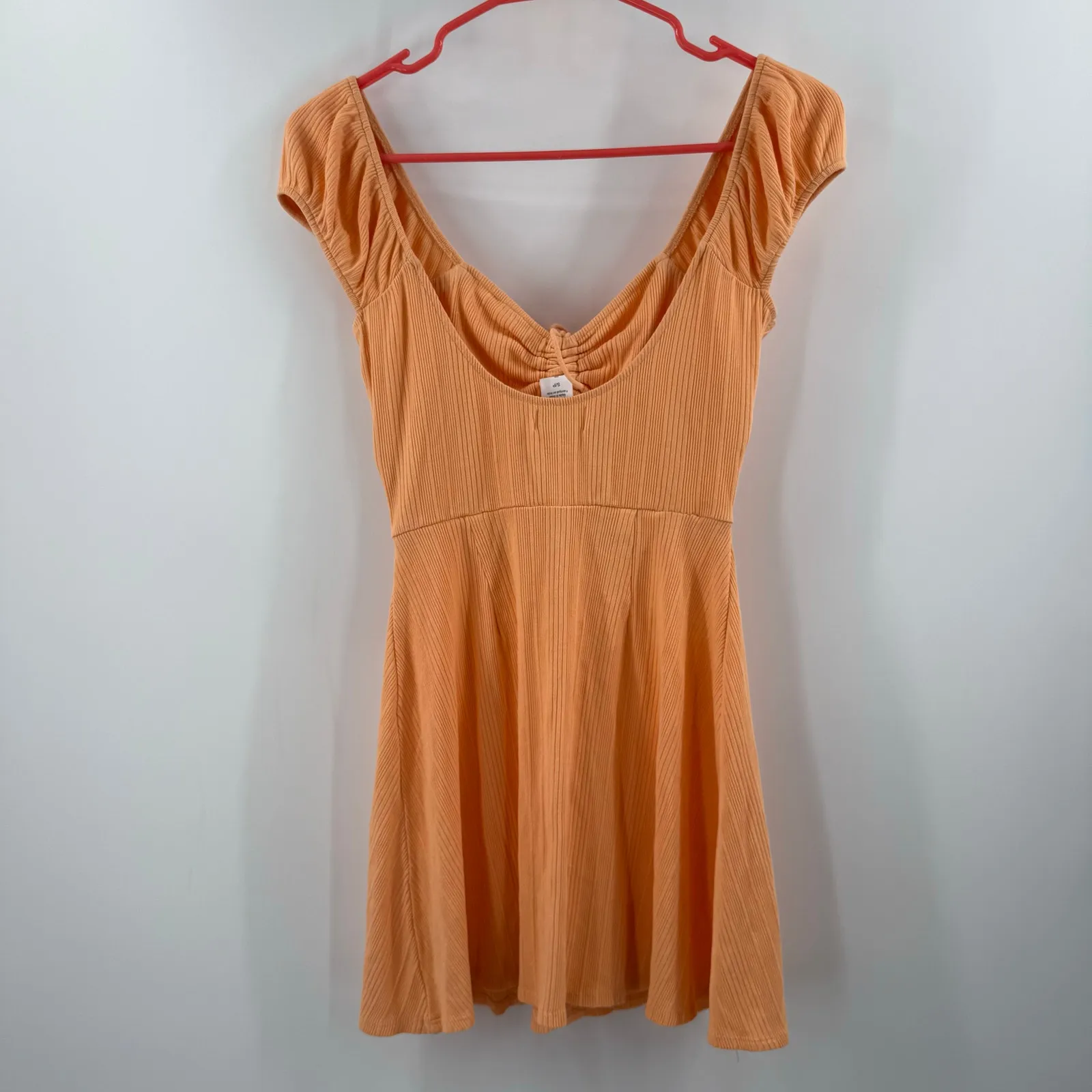 L*Space Sirena Dress Size Small Mini Ribbed Cantaloupe Beach Resort Vacation - Image 4