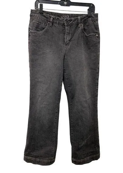 Jag Jeans 12 Petite Dark Wash Mid Rise Straight Leg Denim Cotton Blend Stretch - Image 1