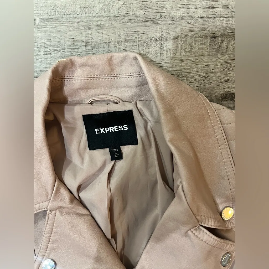 EXPRESS Faux Leather Moto Jacket - Image 5