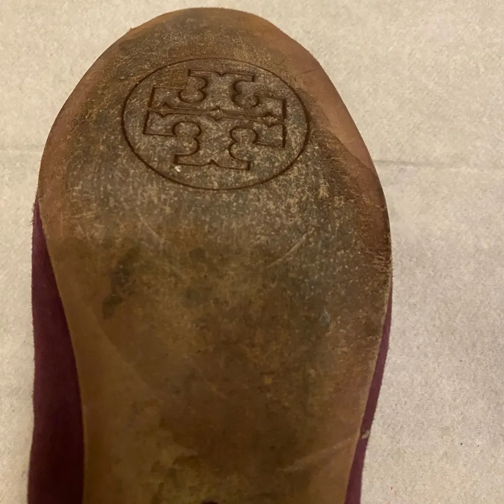 Tory Burch Purple Suede Ally Bow Ballet Flat - Image 7