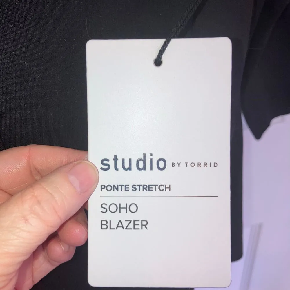 NWT Torrid Studio Soho Premium Ponte Black Stretch Blazer-1x 14-16 - Image 12