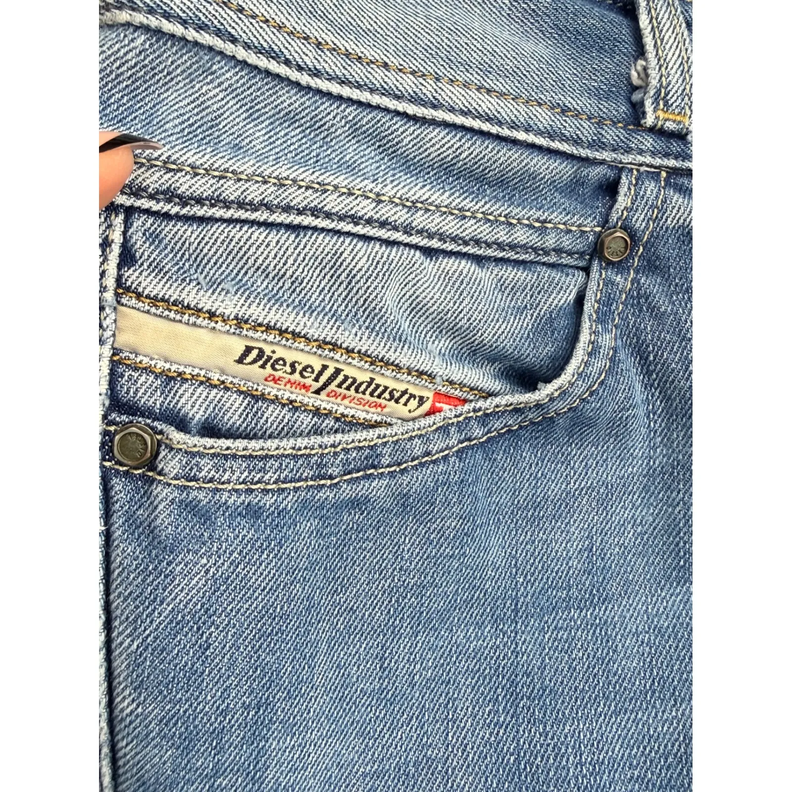 Vintage Diesel Rokket Jeans W27 L34 008AT Y2K Low Rise Bootcut Denim 2000s RARE - Image 4