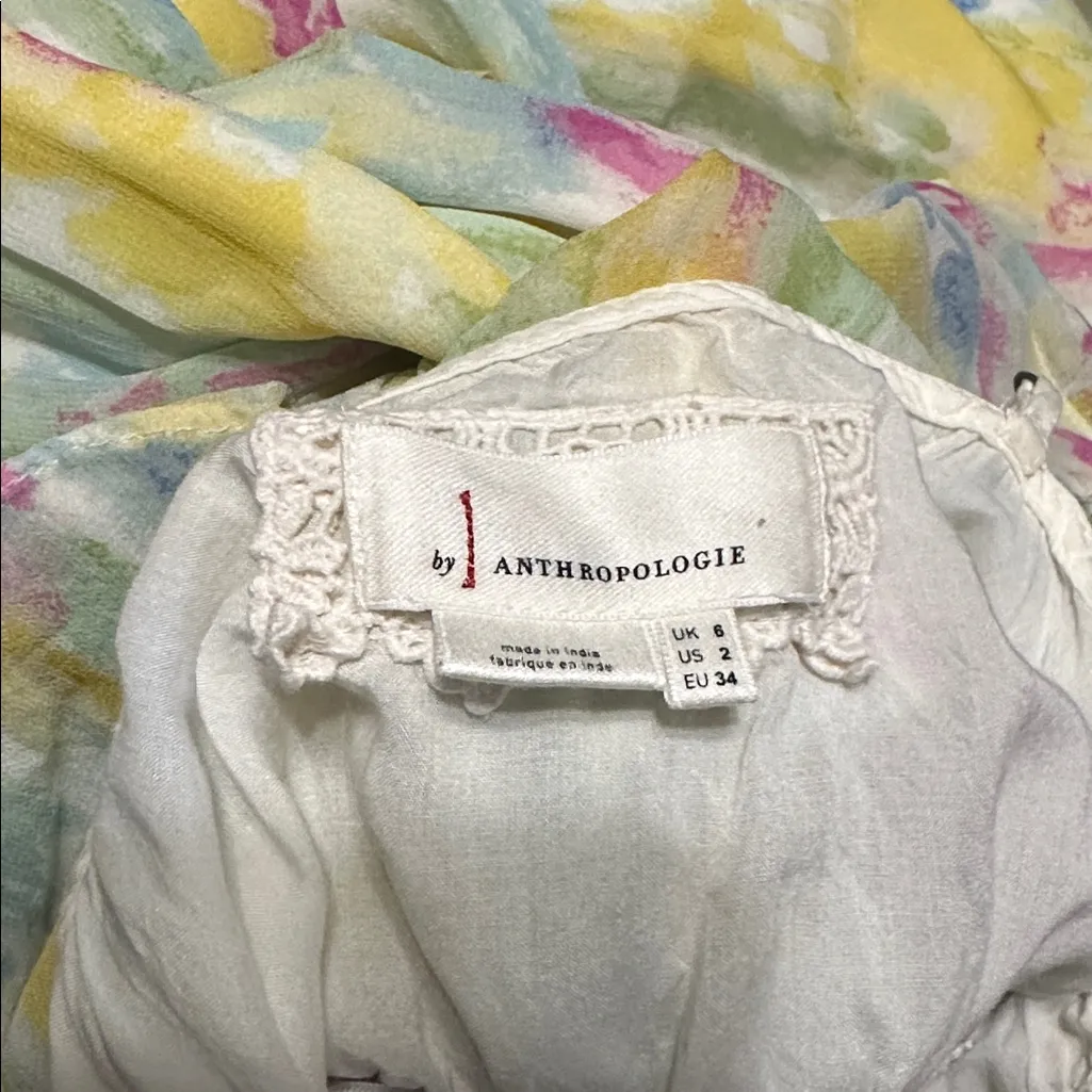 Anthropologie Pastel Floral Dress - Image 3