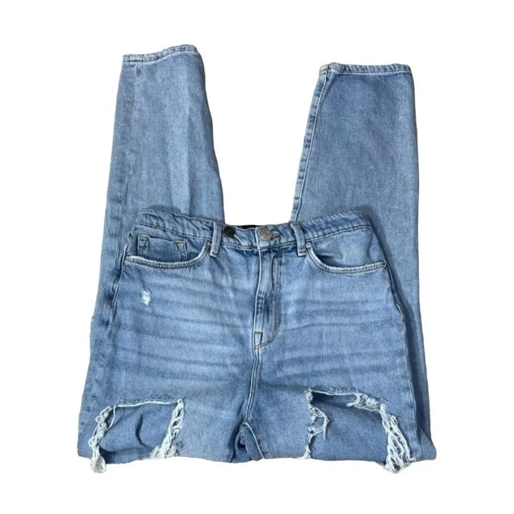 BDG Urban Outfitters Mom High-Rise Jeans Destroyed Medium Wash Size 27 - Image 2