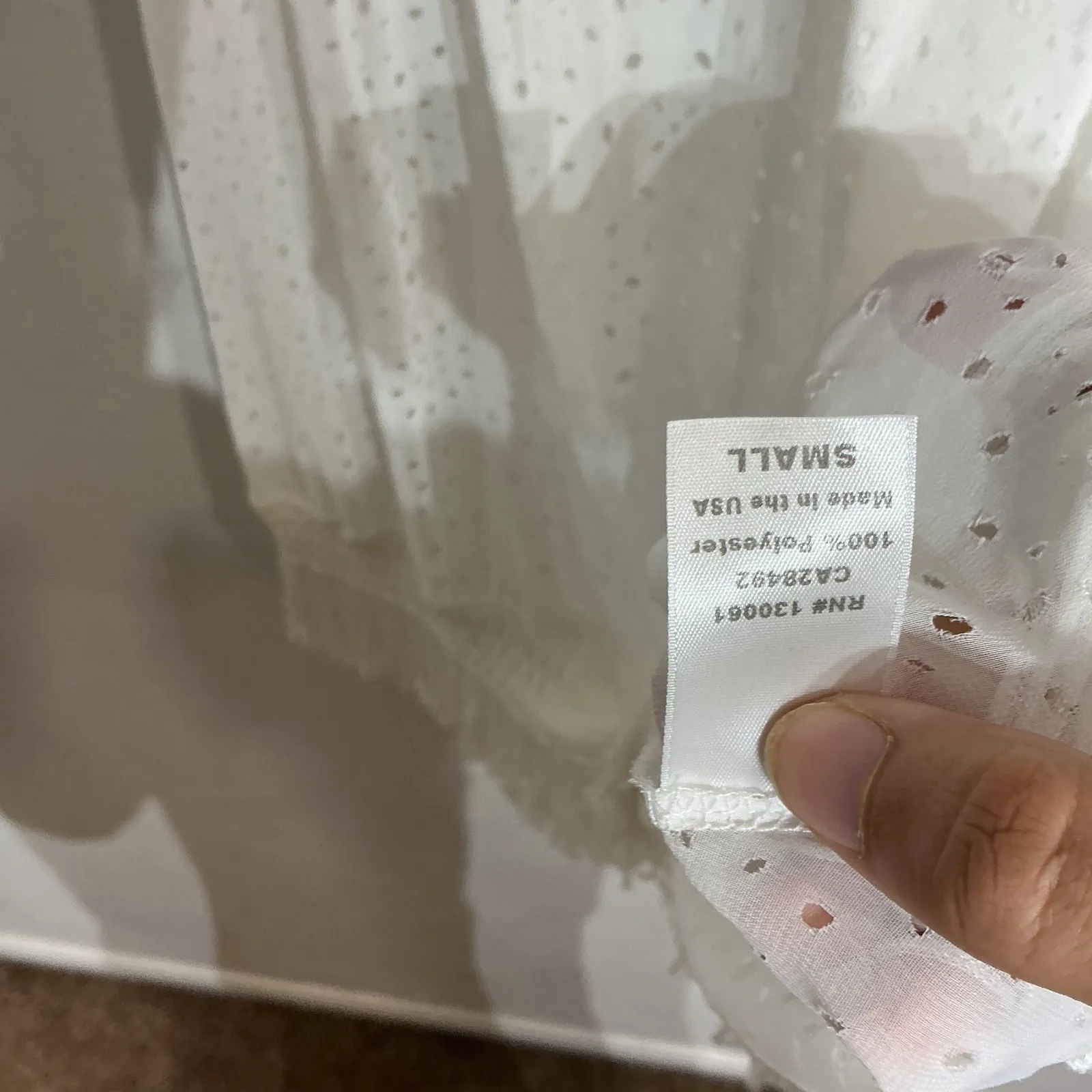 L*Space White Visions Fringe Tank Cover Up Sz S - Image 6