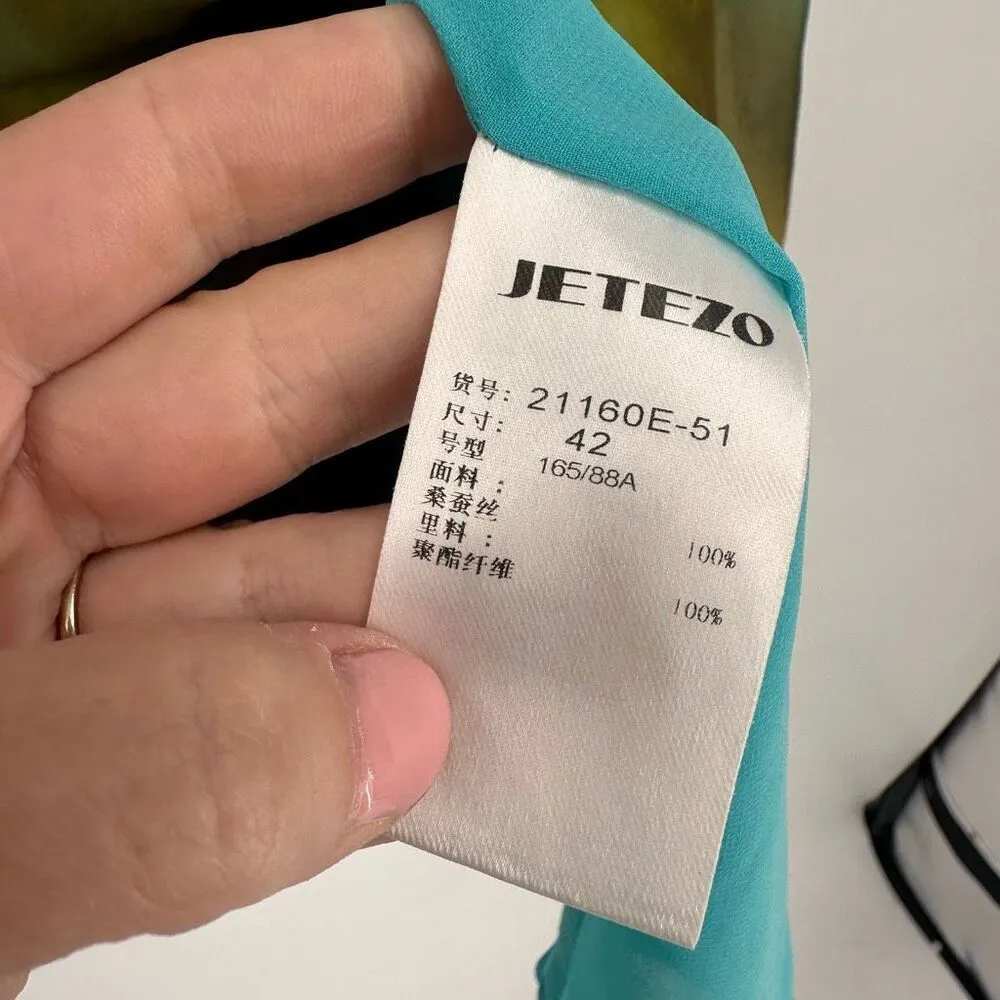 90’s Whimsical Butterfly‎ Silk Sheer Overlay FairyCore Dress Ethereal Medium Blue - Image 10