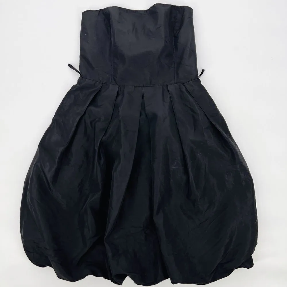 ZARA  Basic Black Strapless Balloon Cocktail‎ Dress Sz S - Image 3