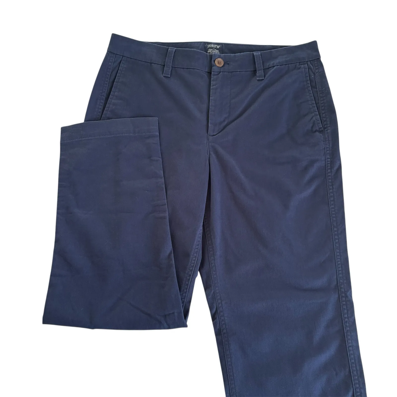 J.CREW High Rise Girlfriend Chino Pants Classic Navy Women’s Petite 10 NWT Blue - Image 2