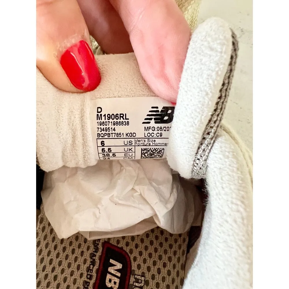 NWT New Balance Mesh Low Top Running Sneakers Gray/Beige M6 / W7.5 - M1906RL - Image 12