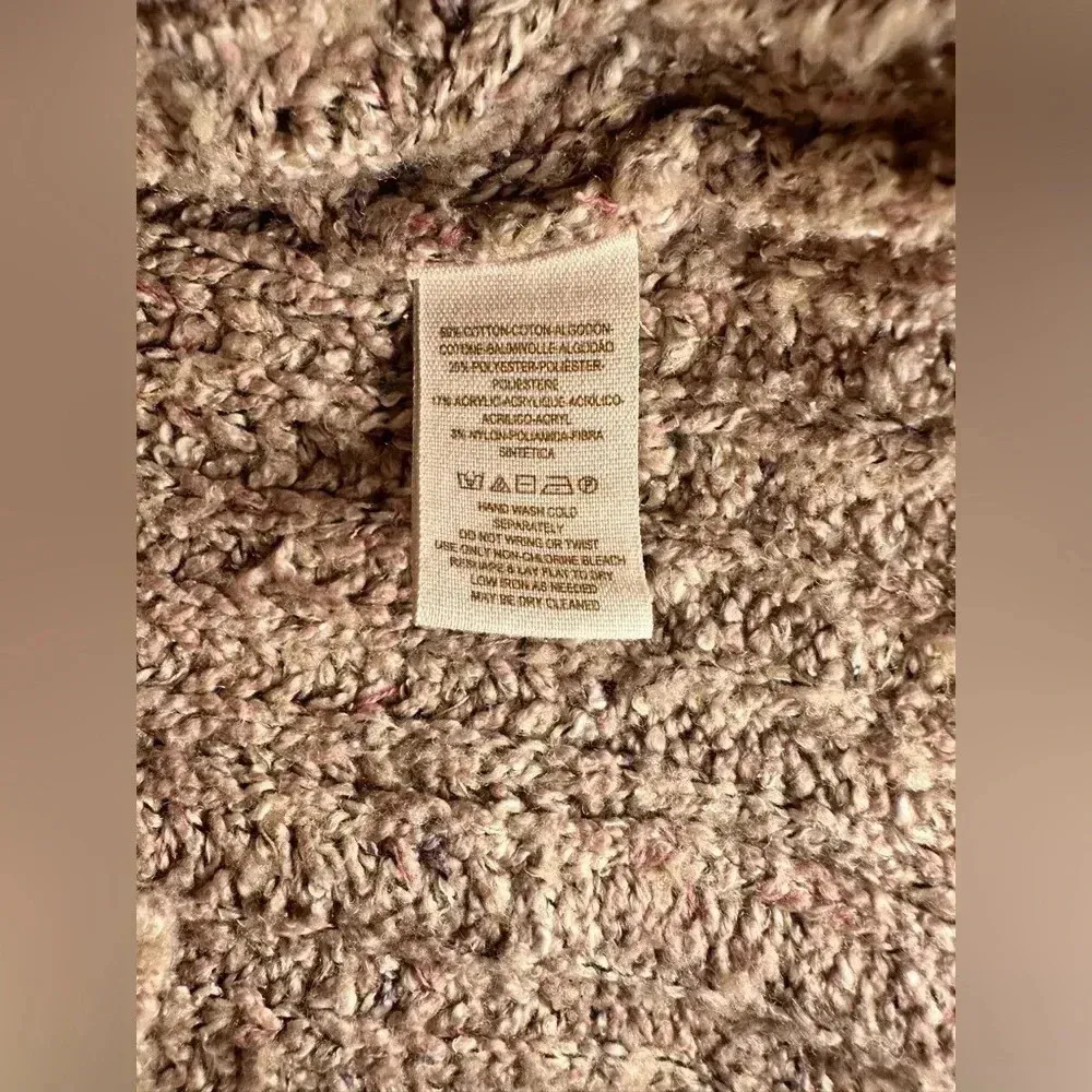 Free People Asymmetrical zip up knit sweater taupe size XS - Image 8