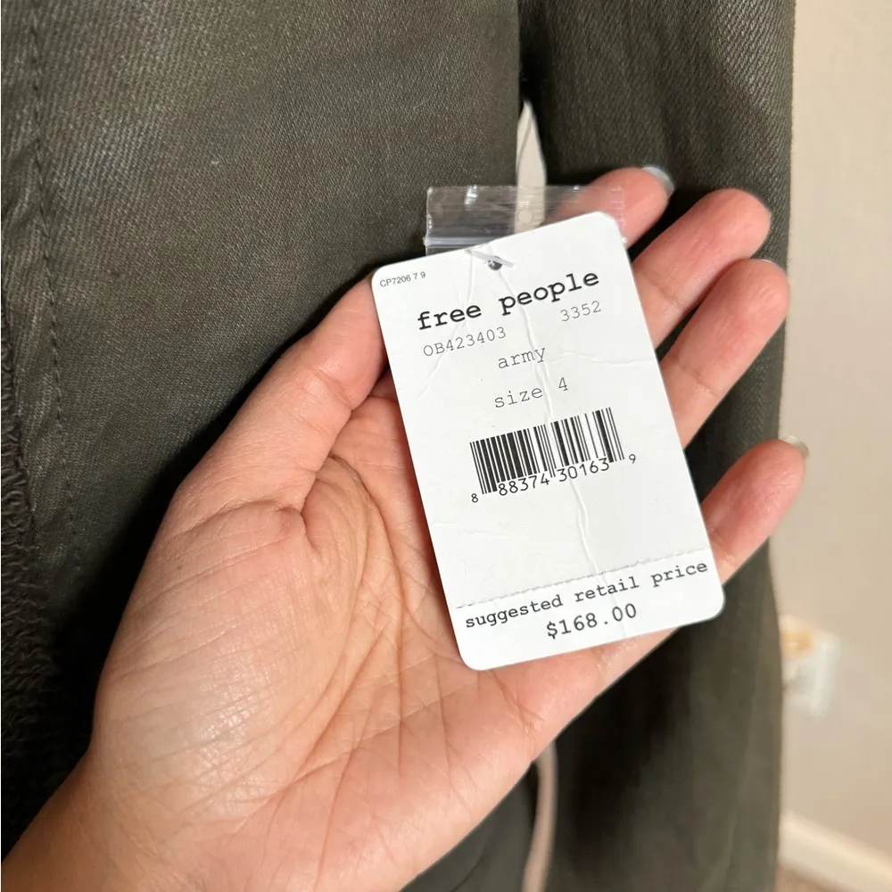 NWT Free People Drape Olive moto Jacket - Image 6