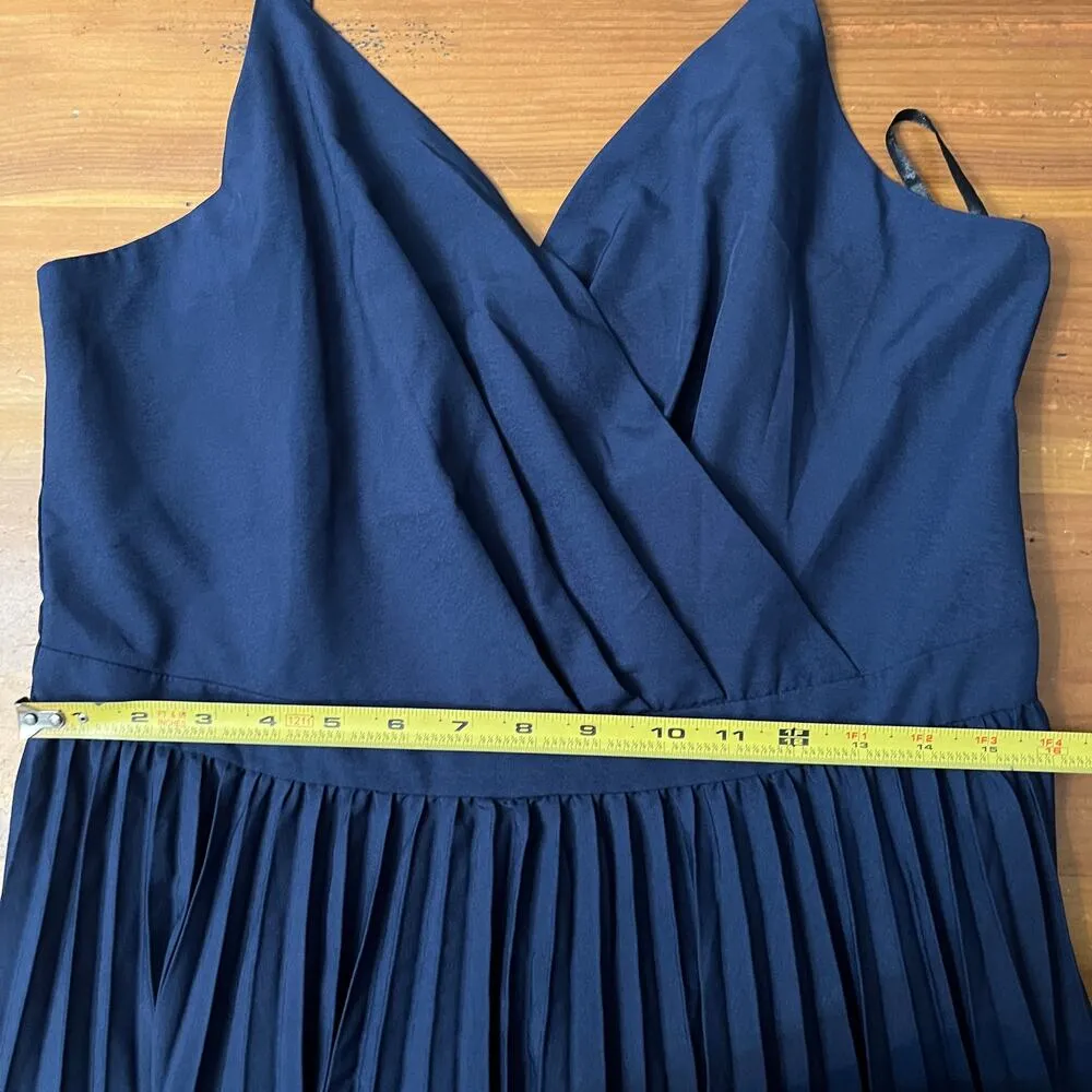 Grace Karin Women's Wrap V-Neck Sleeveless Midi Dress Pleated Skirt XL NWT - Image 7