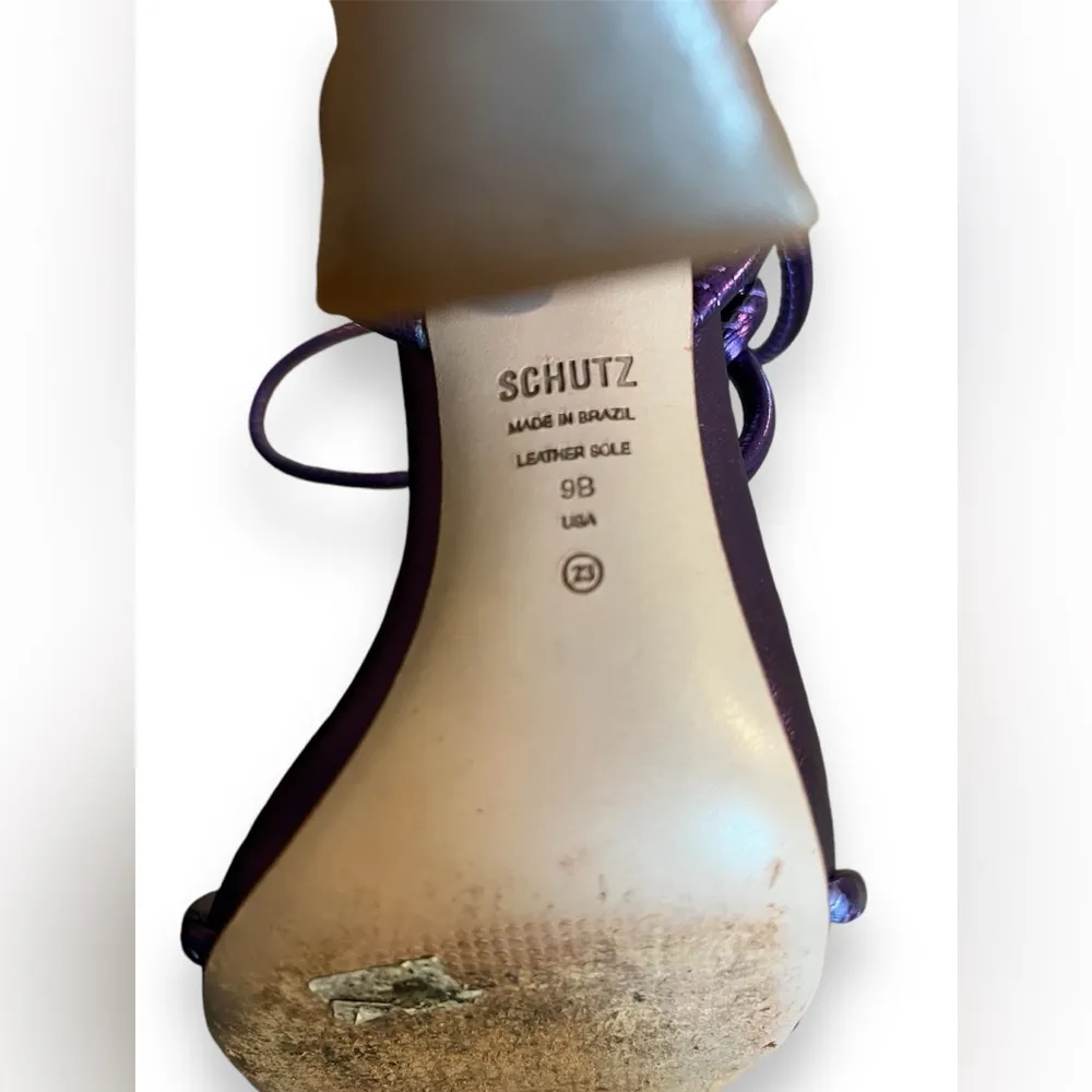 SCHUTZ Women's Latoya Strappy High-Heel Sandals Purple - Image 9