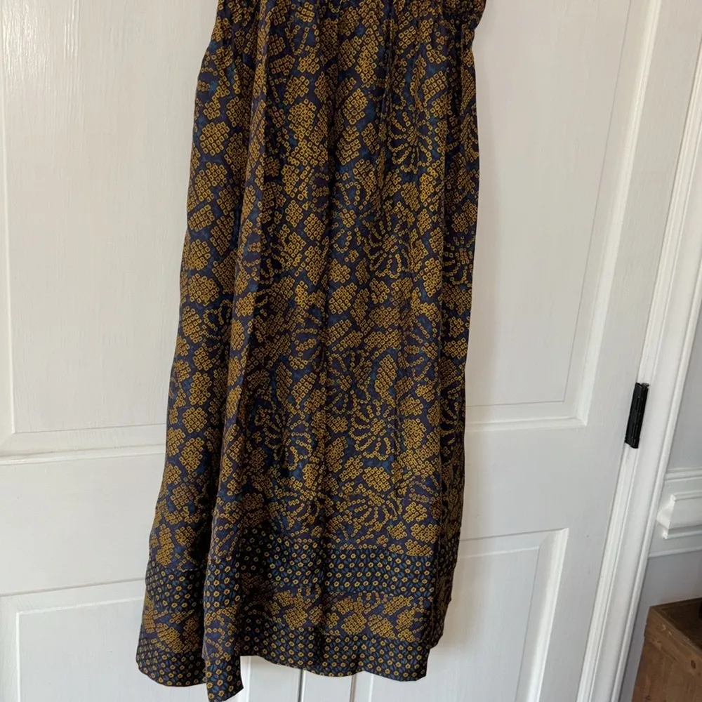 NEW ULLA JOHNSON Mika Dress in Hemlock Midi Size 8 Patterned Shoulder Tie Dress - Image 11
