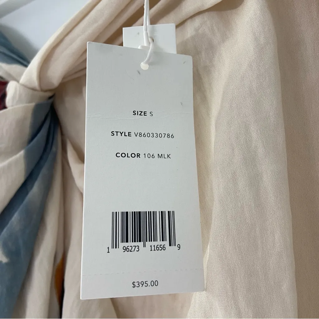 VINCE NWT Wrap Milk Painted Abstract Draped Knot Skirt Small - Image 6