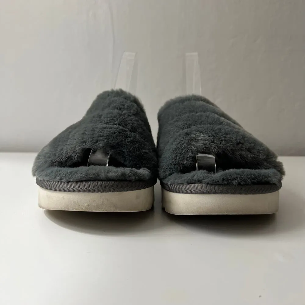 Koolaburra Women's Fuzz'n II Slippers Size 8 Faux Fur Casual Plush Neutral - Image 2